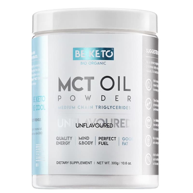 Olej MCT BeKeto w proszku 300 g - Różne smaki (Smak: kokos-biala-czekolada)