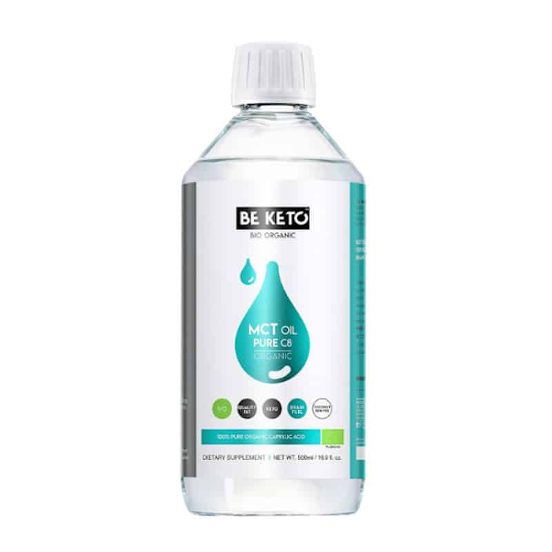 Olej MCT 100% C8 BeKeto - Podstawa diety ketogenicznej - 100, 500 lub 1000 ml (Pojemnosc: 500-ml)