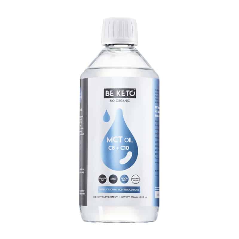 Olej MCT 100% C8 + C10 BeKeto - Dla osób na diecie ketogenicznej - 100, 500 lub 1000 ml (Pojemnosc: 1000-ml)