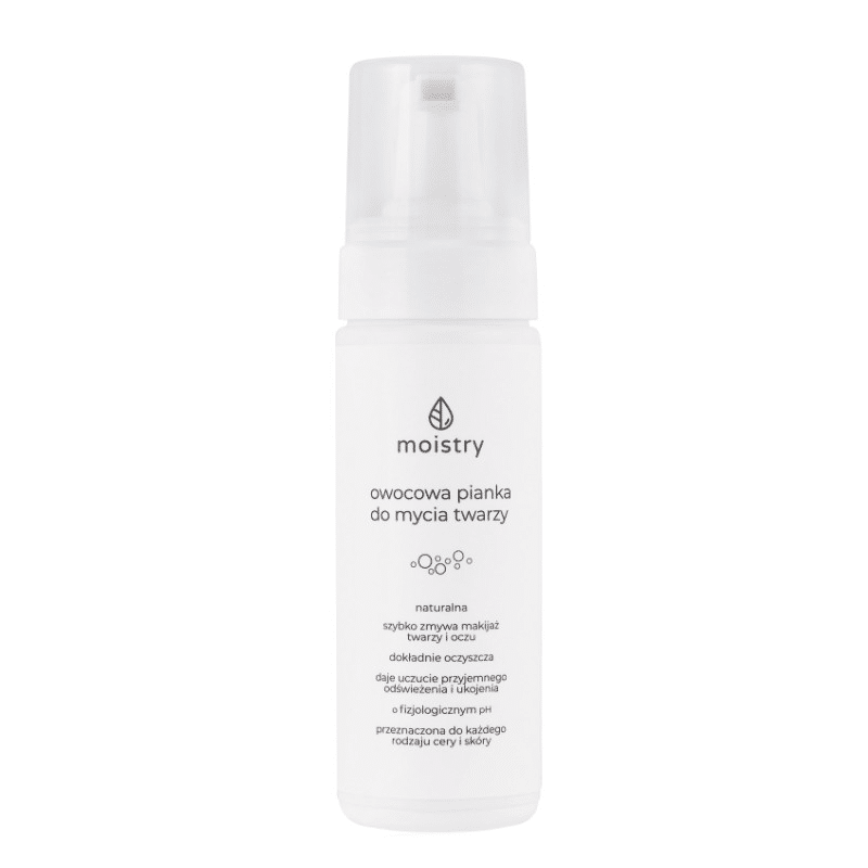 Owocowa pianka do mycia twarzy Moistry - Skuteczne oczyszczanie - 175 ml