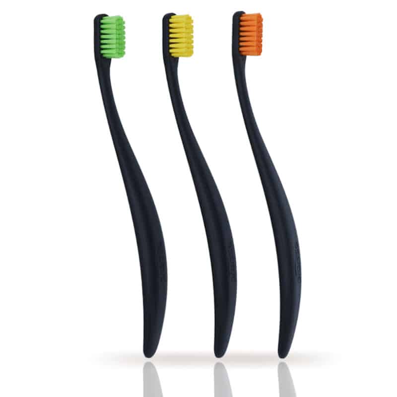 Zestaw szczoteczek do zębów Promis TRIO z bioplastiku - 3 sztuki (Kolor: drewniane)