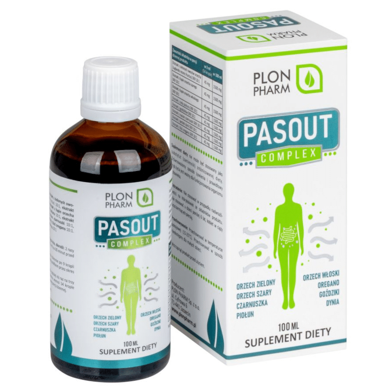 Pasout Complex Plon Pharm - Naturalne ekstrakty roślinne w glicerynowo-wodnym maceracie - 100 ml