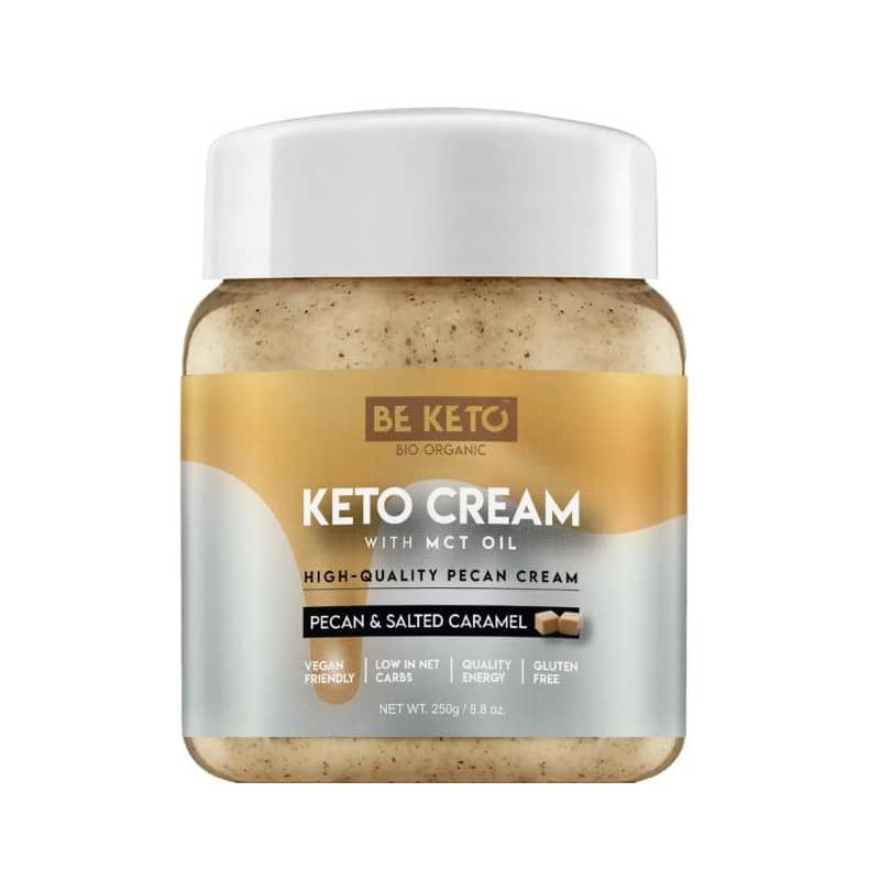 Keto Krem z Olejem MCT BeKeto - Różne Smaki 250 g (Smak: orzech-laskowy)