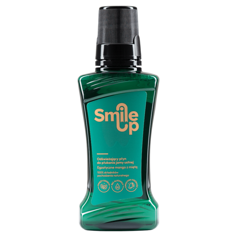 Odświeżający płyn do płukania jamy ustnej SmileUp o smaku mango-mięta - 250 ml