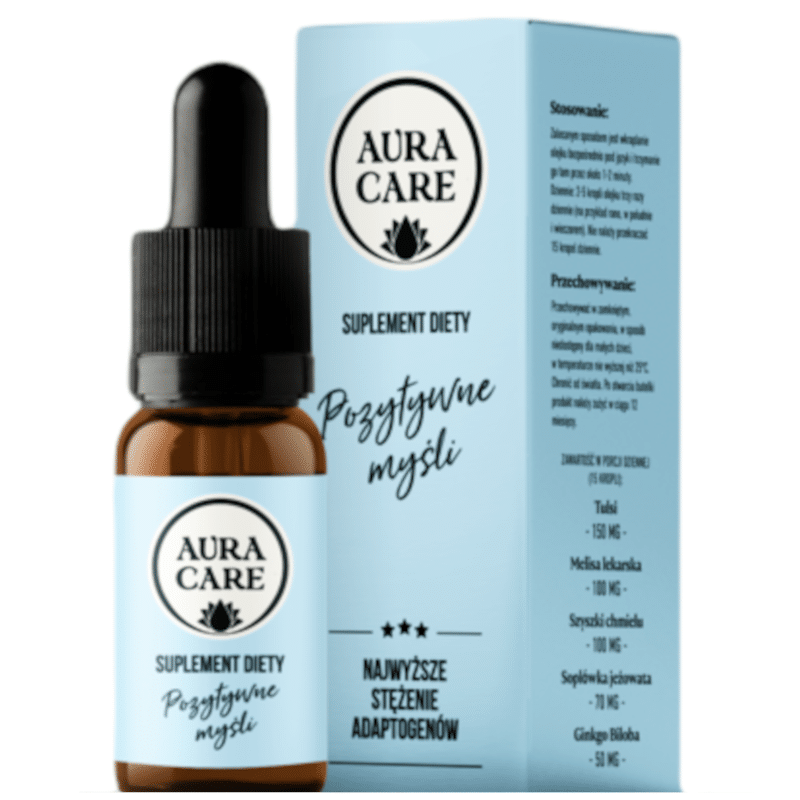 Pozytywne myśli AURA CARE - Wsparcie optymistycznych myśli - 10ml, około 300 kropli
