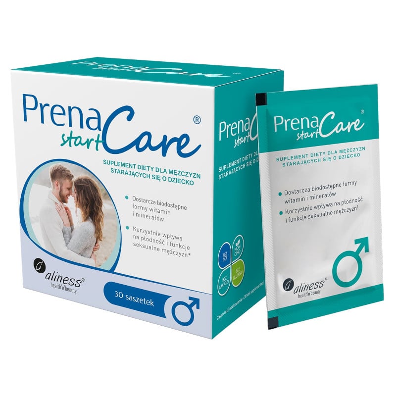 PrenaCare Start Aliness - Suplement diety dla mężczyzn starających się o dziecko - 30 saszetek
