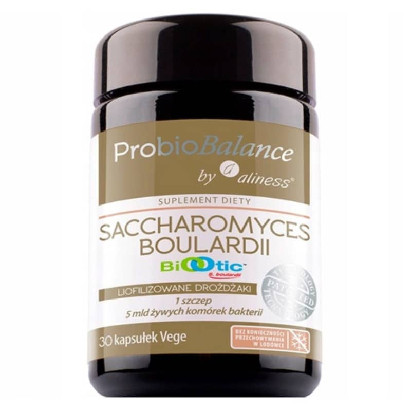 Probiotyk Saccharomyces Boulardii Drożdżaki Biootic ProbioBalance Aliness - 30 kapsułek Vege