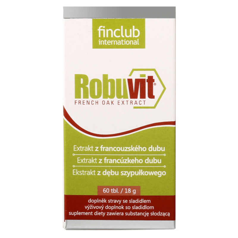 Robuvit Finclub - Ekstrakt z dębu szpułkowego i witamina B12 - 60 tabletek