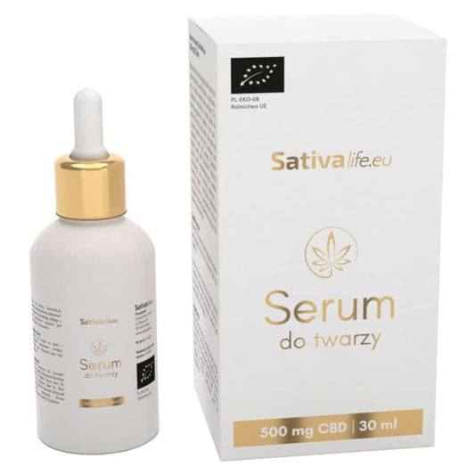 Serum do twarzy 500mg Sativa Life - Olejek do pielęgnacji twarzy - 30 ml