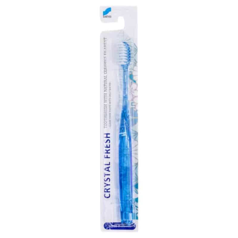 Szczoteczka do zębów Crystal Fresh z włosiem z naturalną ceramiką - 1 sztuka (Kolor: zielona)
