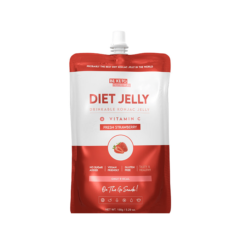 Galaretka Dietetyczna Konjac BeKeto - W czterech różnych smakach - 150 g (Smak: tropikalne-mango)