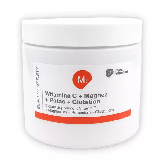 Witamina C + Magnez + Potas + Glutation Invex Remedies - 150 g i 450 g (Opakowanie: 450-g)