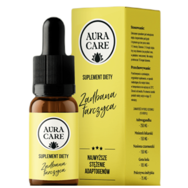 Zadbana tarczyca AURA CARE - Naturalne wsparcie tarczycy - 10ml, około 300 kropli