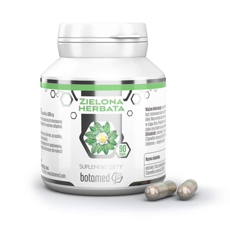 Zielona herbata Ekstrakt ziołowy 300 mg Botamed - Wspiera trawienie - 90 kapsułek