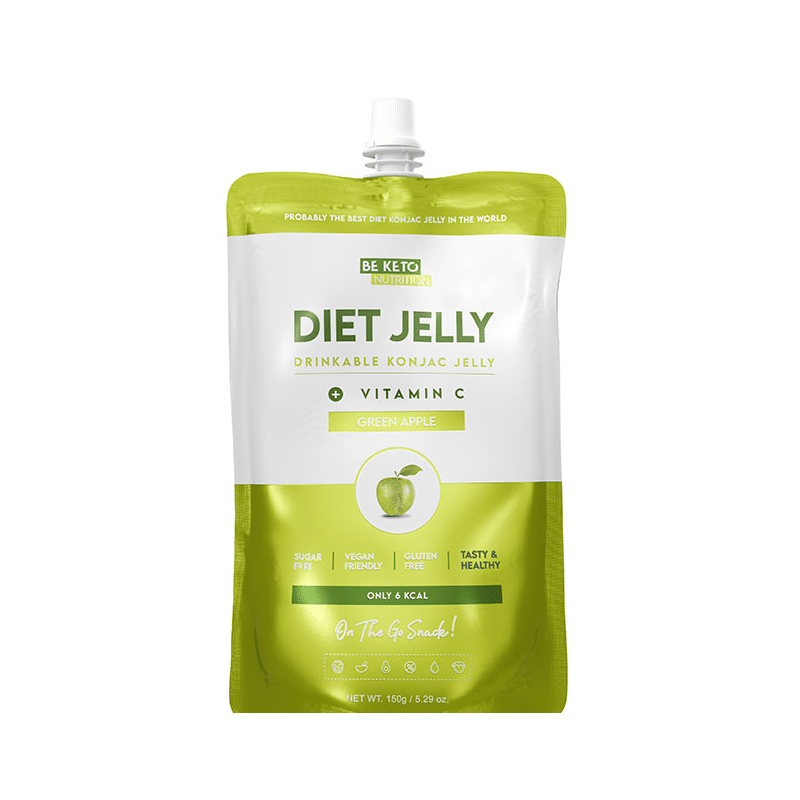 Galaretka Dietetyczna Konjac BeKeto - W czterech różnych smakach - 150 g (Smak: swieza-truskawka)