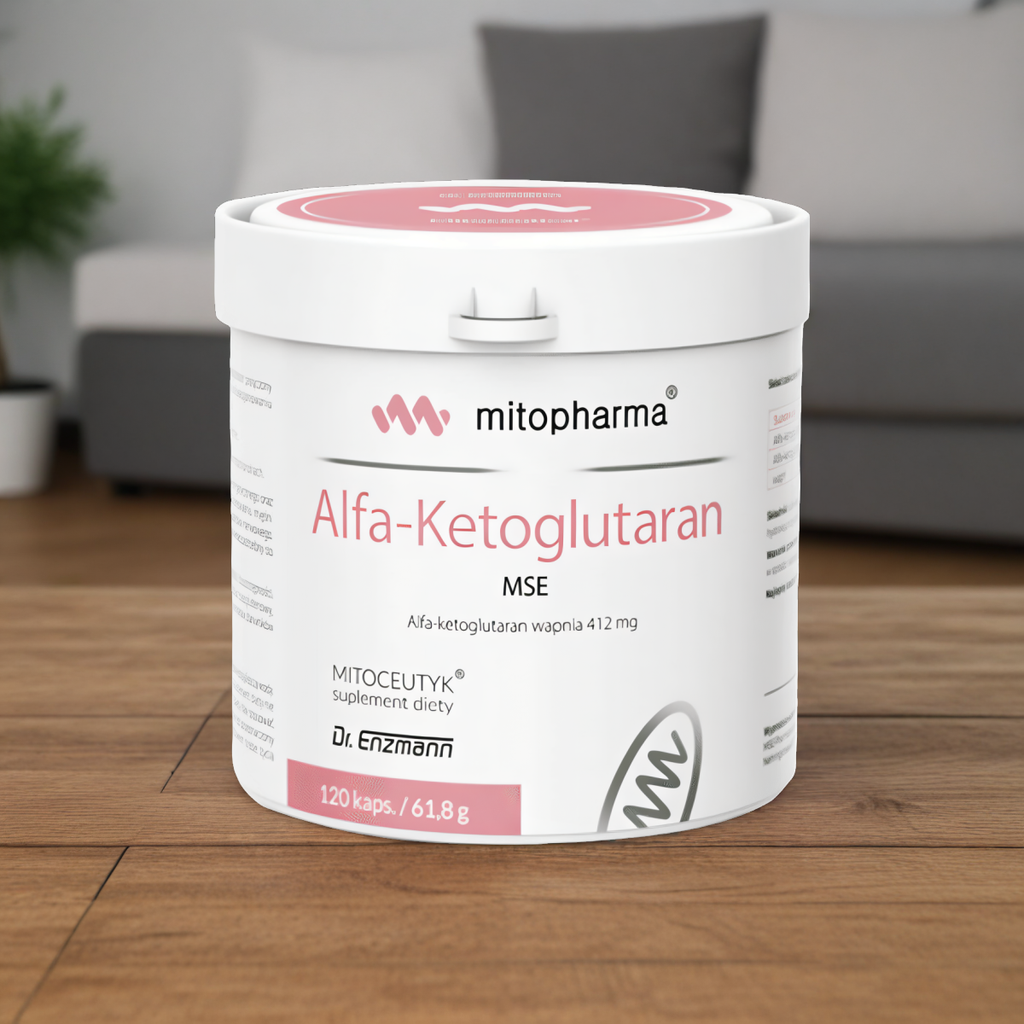 Alfa ketoglutaran mse Mitopharma - Wsparcie metabolizmu - 120 kapsułek