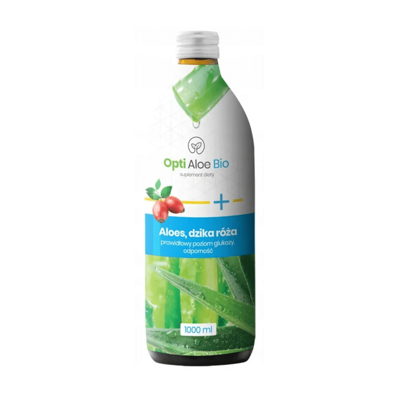 Opti Aloe Bio NaturDay - Aloes, dzika róża, prawidłowy poziom glukozy - 1000 ml