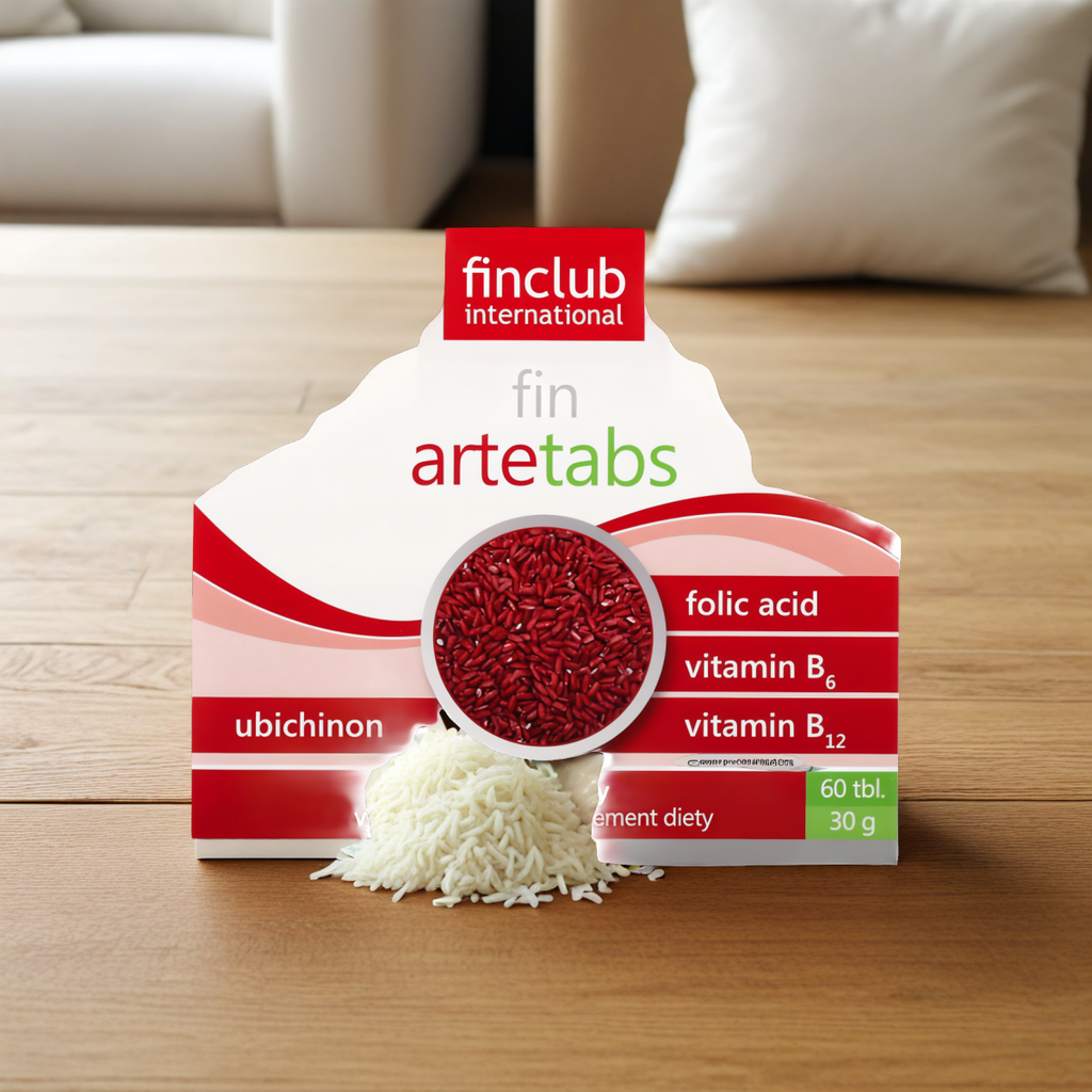Artetabs Finclub - Monakoliny K z czerwonego ryżu - 60 tabletek