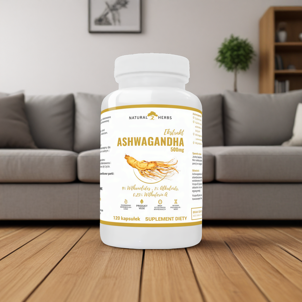 Ashwagandha Ekstrakt 500 mg Alto Pharma - Wspomaga układ nerwowy - 120 kapsułek