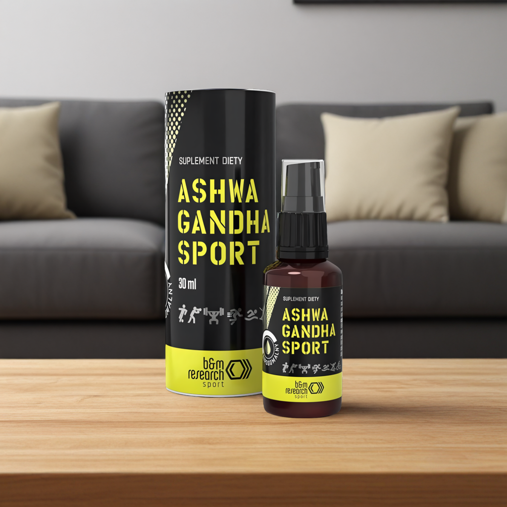 Ashwagandha Sport Liposomalny ekstrakt ziołowy B&M Research - 30 ml