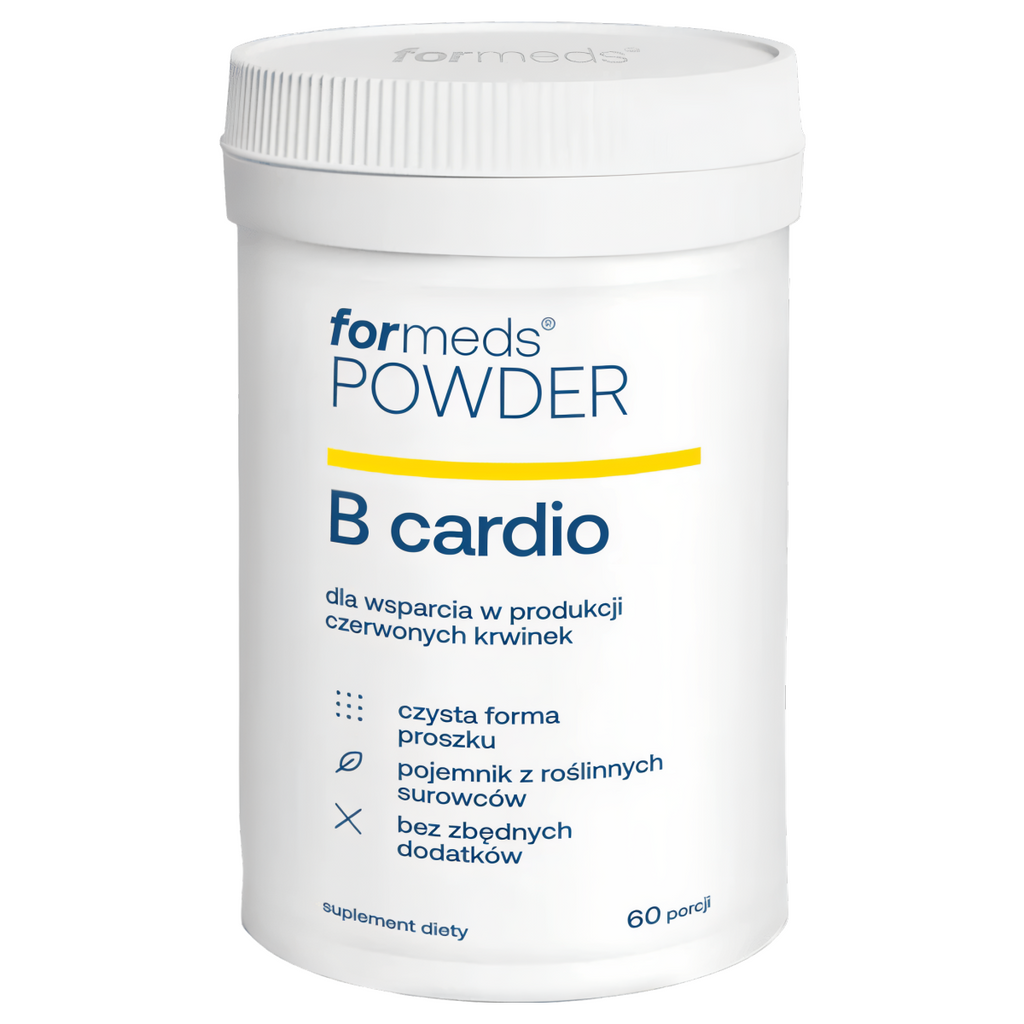 B cardio Powder Formeds - Wsparcie produkcji czerwonych krwinek - 60 porcji
