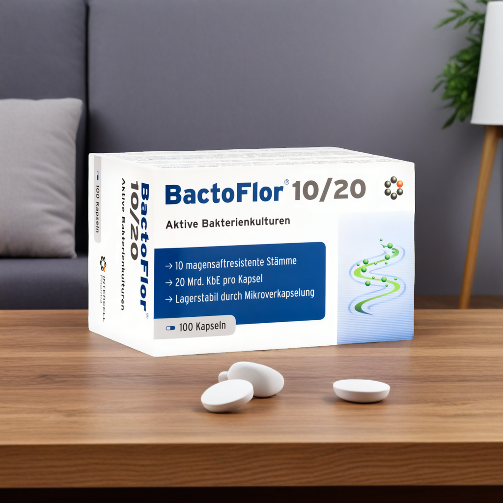 BactoFLOR 10/20 Mitopharma - Kompleks 10 kultur bakterii dla zdrowia jelit - 100 kapsułek