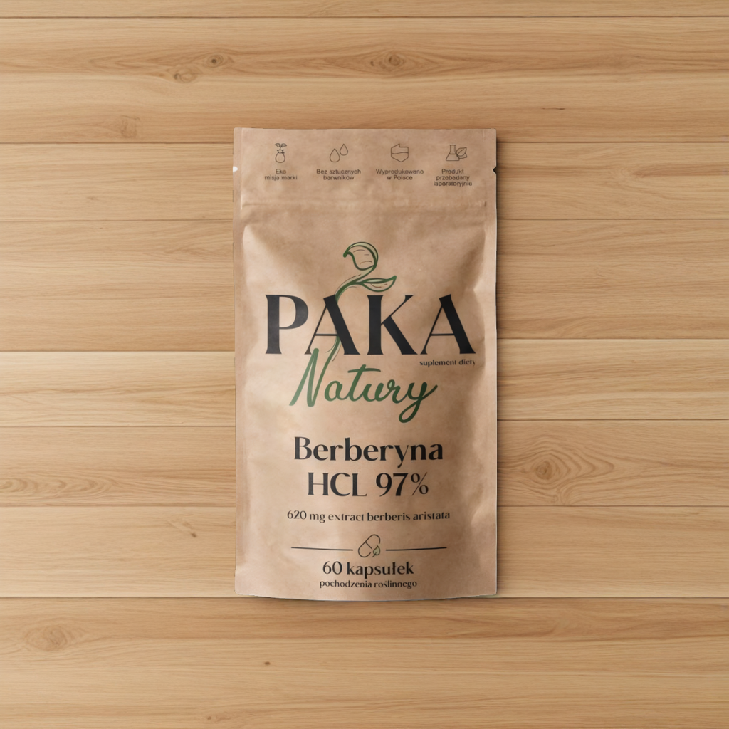 Berberyna HCL 97% Paka Natury - Wsparcie organizmu - 60 kapsułek