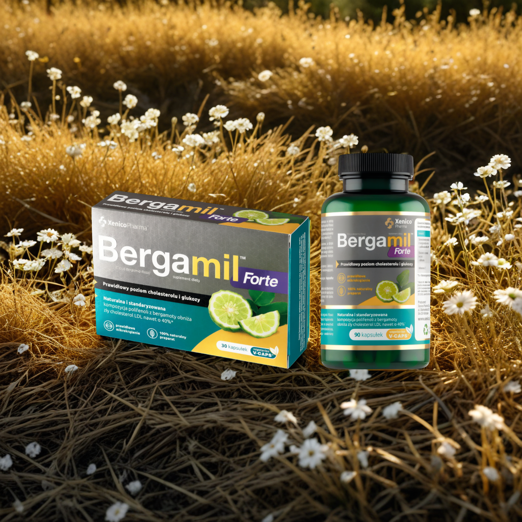 Bergamil Forte Xenico Pharma - Cholesterol - Smak bergamotki (Opakowanie: 30-kapsulek)