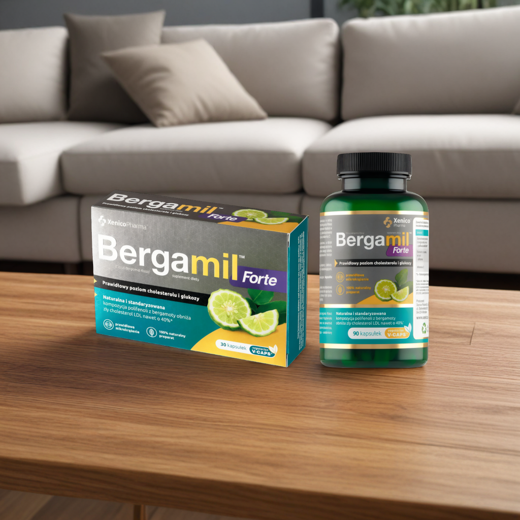 Bergamil Forte Xenico Pharma - Cholesterol - Smak bergamotki (Opakowanie: 30-kapsulek)
