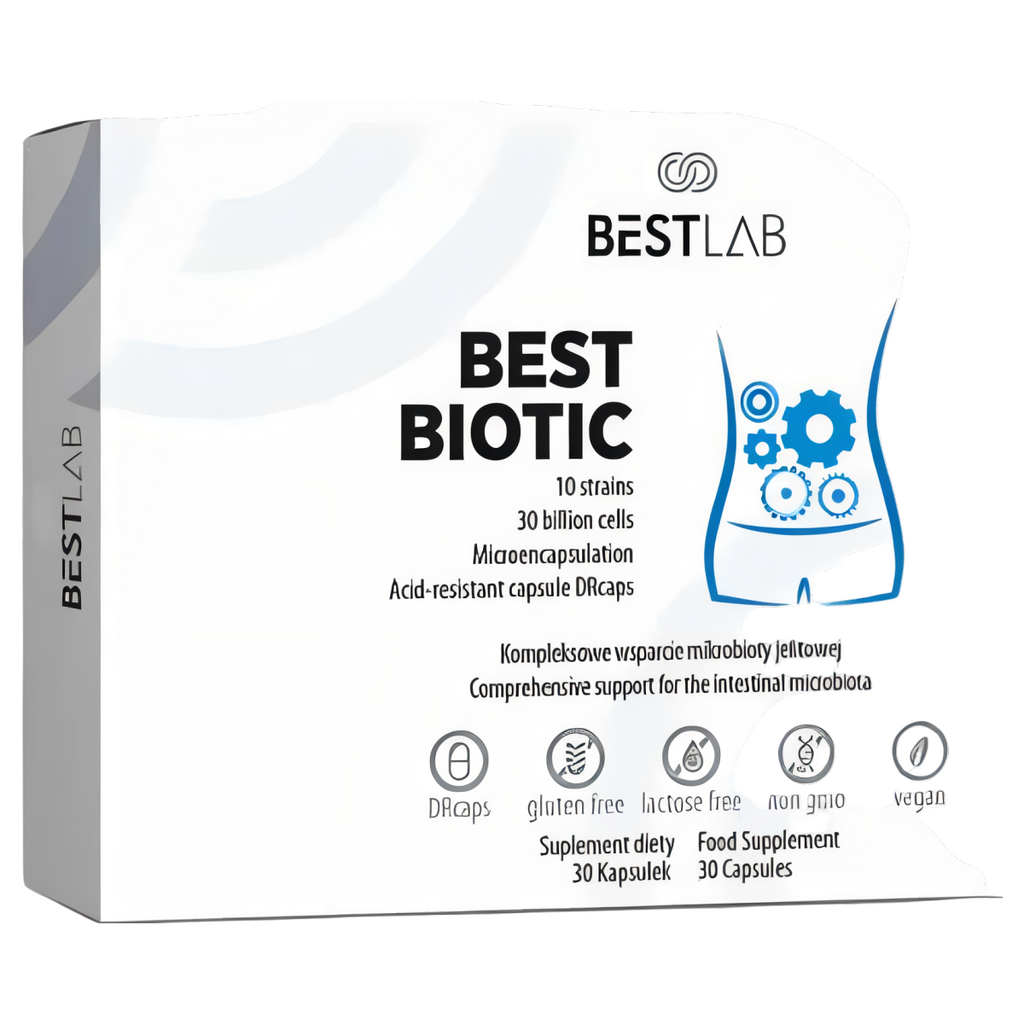 BestBiotic Best Lab - Kompleksowe wsparcie mikrobioty jelitowej - 30 kapsułek