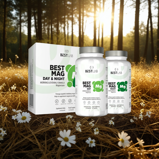 BestMag Day&Night Best Lab - Magnez na dzień i na noc - 2 x 60 kapsułek