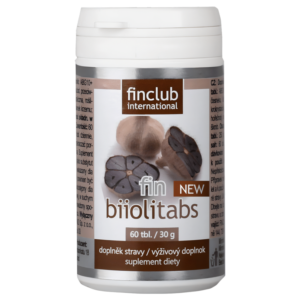 Biiolitabs New Finclub - Ekstrakt z czarnego czosnku - 60 tabletek