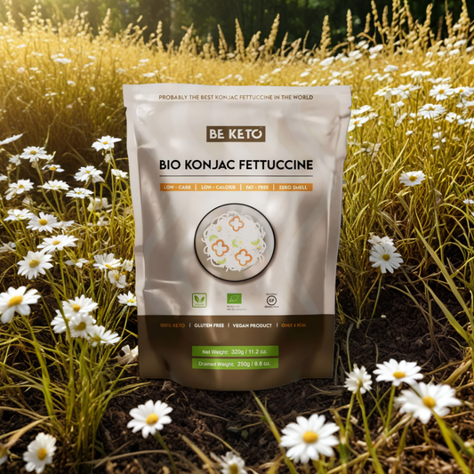 Bio Makaron Konjac Fettuccine BeKeto - Niskowęglowodanowy i niskokaloryczny makaron - 320 g