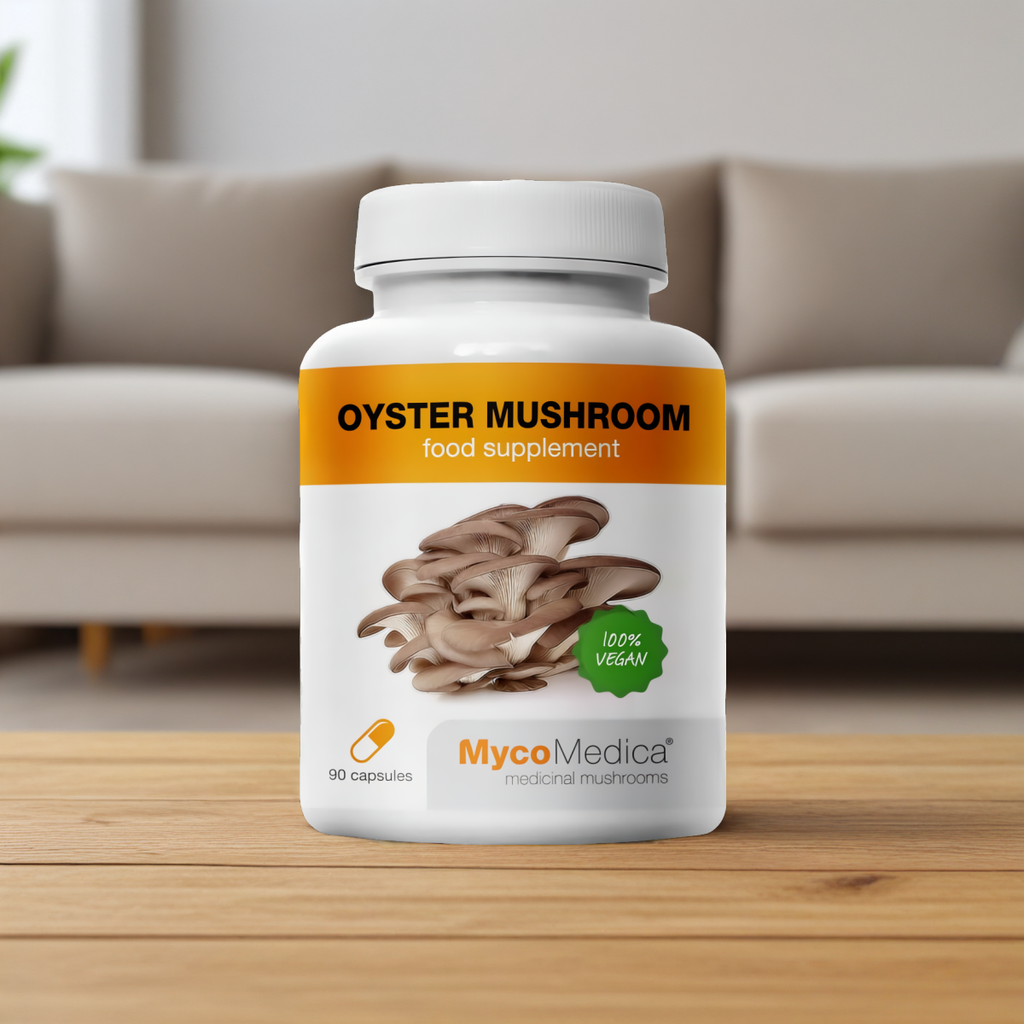Boczniak ostrygowaty Oyster mushroom MycoMedica - Wspiera układ krążenia - 90 kapsułek