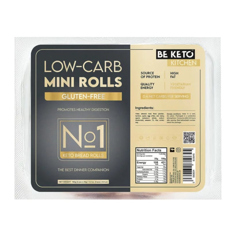 Keto Bułeczki Bezglutenowe BeKeto - Naturalne i niesamowicie smaczne - 100 g