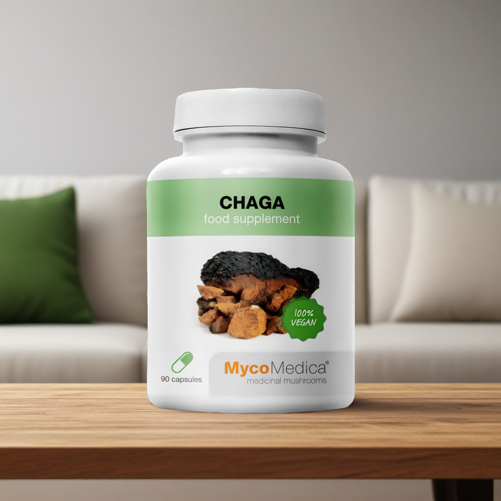 Chaga MycoMedica 30% polisacharydów - Zdrowie żołądka i jelit - 90 kapsułek
