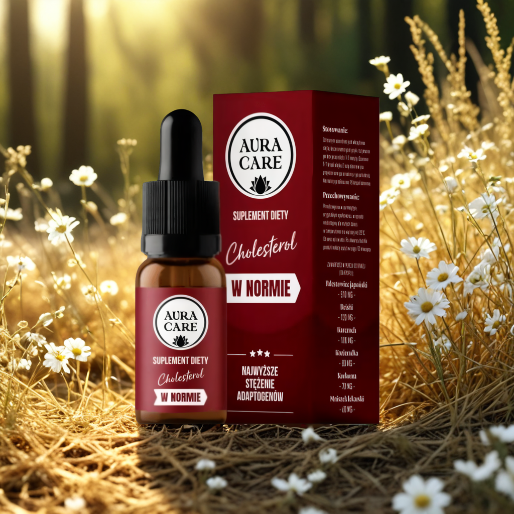 Cholesterol w normie Aura care - Rdestowiec japoński, Reishi, Mniszek lekarski - 10 ml