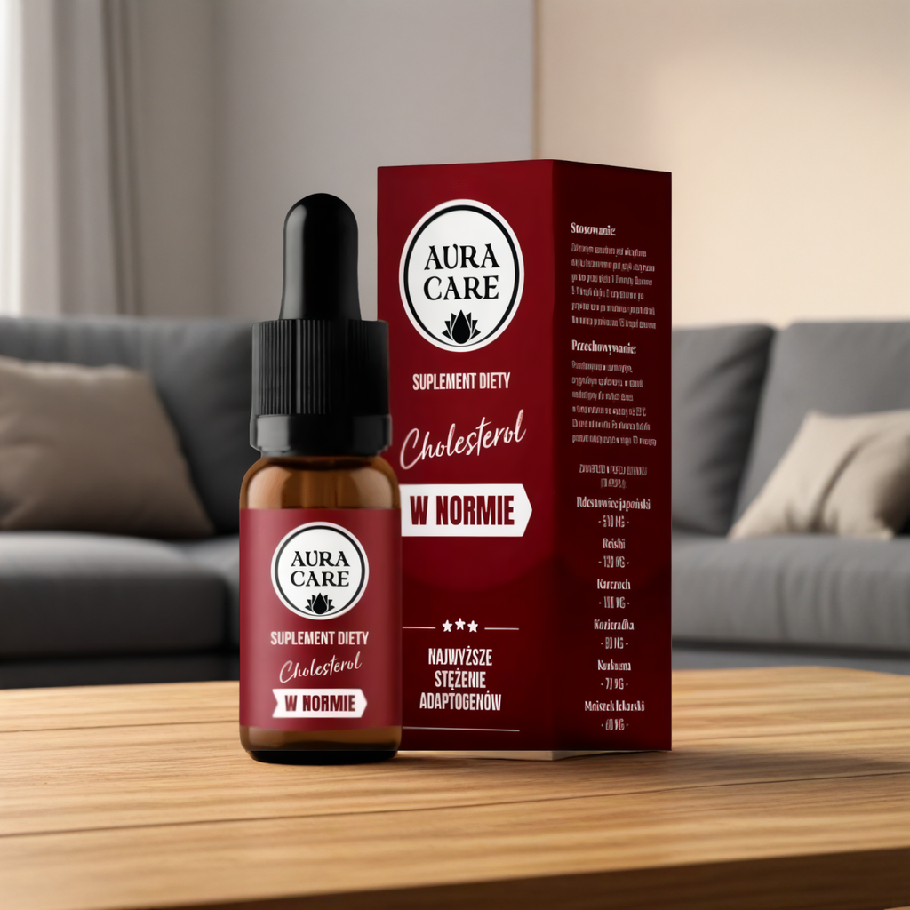 Cholesterol w normie Aura care - Rdestowiec japoński, Reishi, Mniszek lekarski - 10 ml
