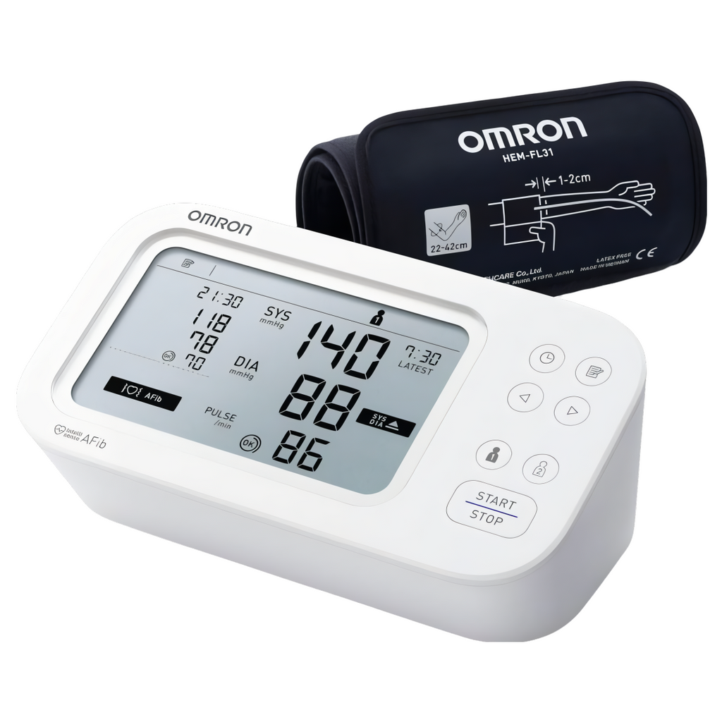 Ciśnieniomierz naramienny Omron M6 Comfort AFib z mankietem Intelli Wrap + dzienniczek