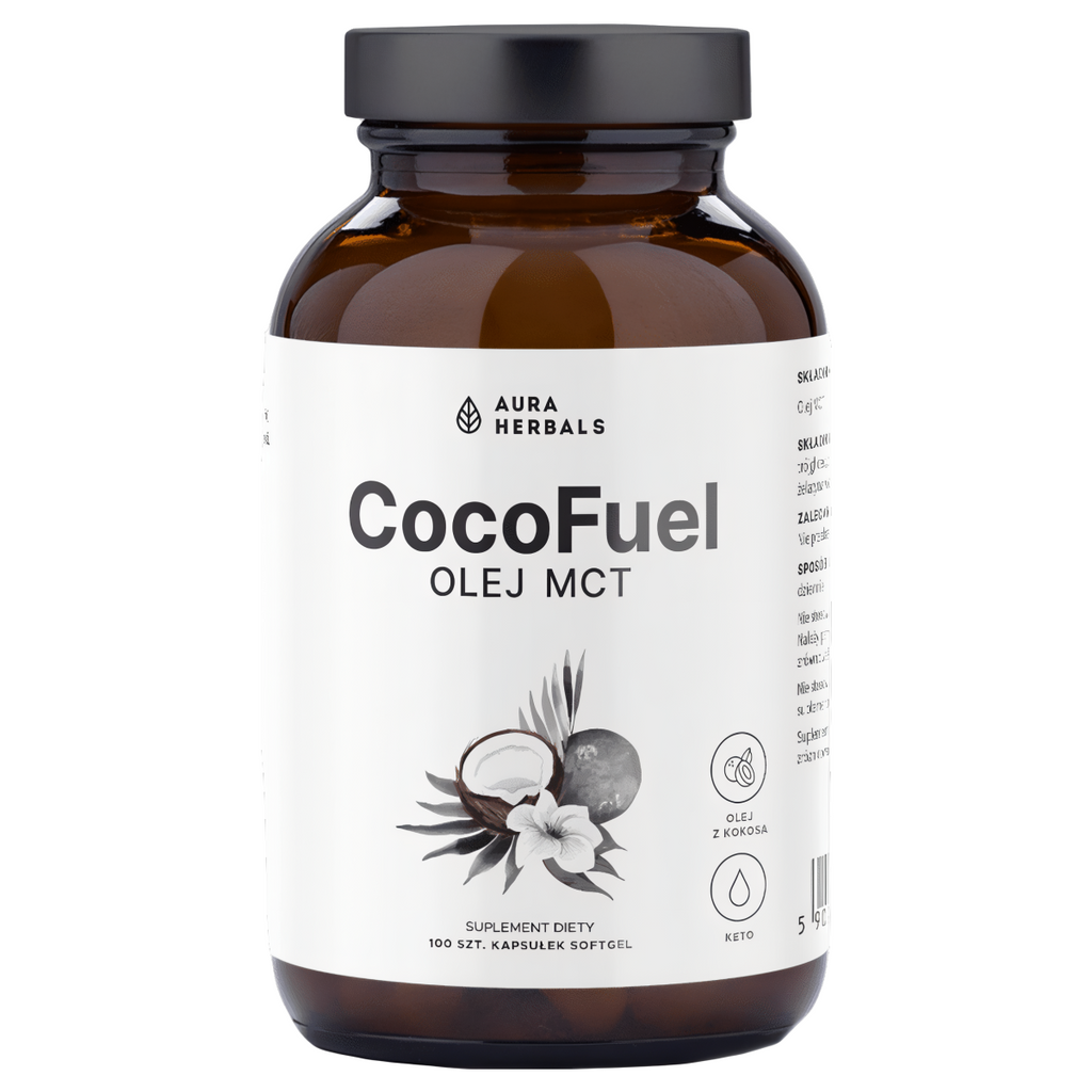 Coco Fuel Aura Herbals - Olej MCT 2000 mg - 100 kapsułek 