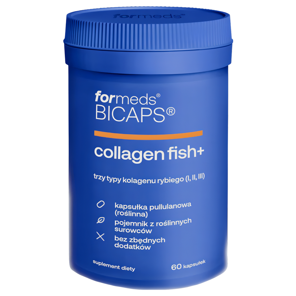 Collagen fish+ Formeds Bicaps - Trzy typy kolagenu rybiego ( I, II, III ) - 60 kapsułek