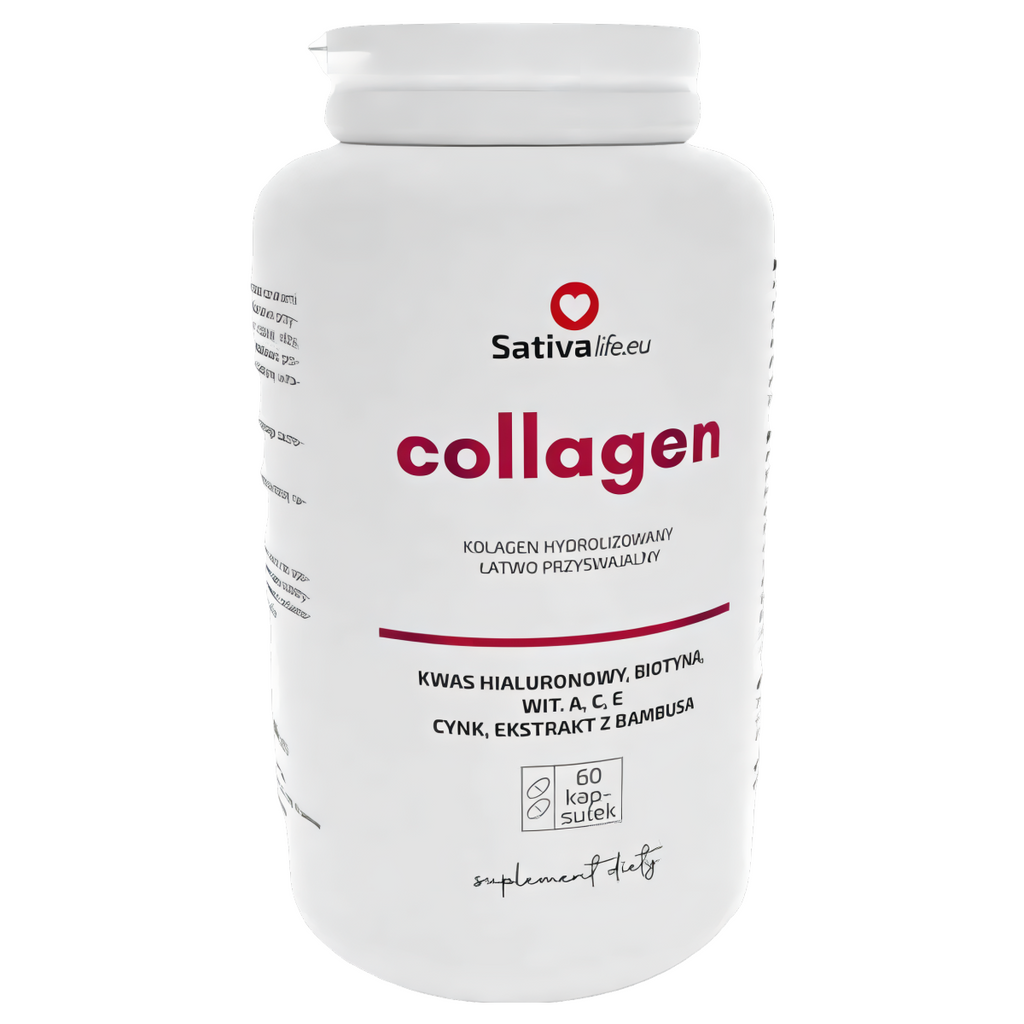 Collagen Sativa Life - Wsparcie dla skóry i ochrona przed oznakami starzenia - 60 kapsułek