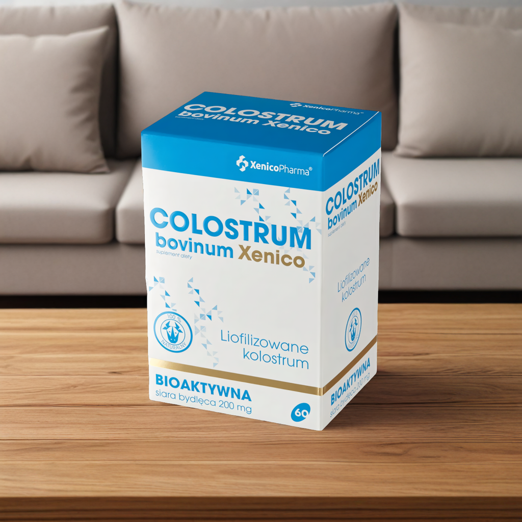 Colostrum bovinum Xenico Pharma - Siara bydlęca - 60 kapsułek