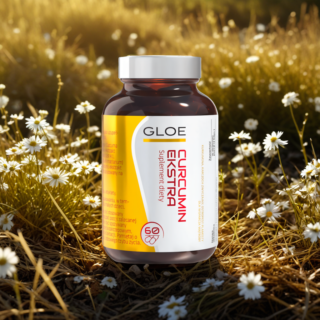 Curcumin ekstra Gloe - Wsparcie wątroby i układu trawiennego - 60 kapsułek