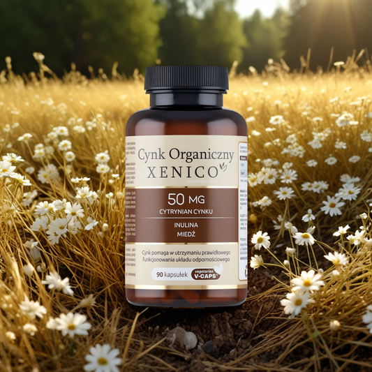 Cynk organiczny Xenico Pharma - Wparcie organizmu - 90 kapsułek