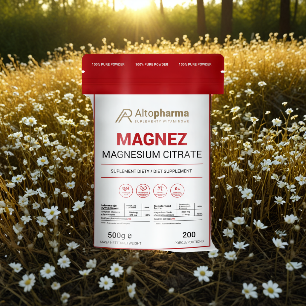 Cytrynian magnezu 100% Alto Pharma - 500 g w proszku