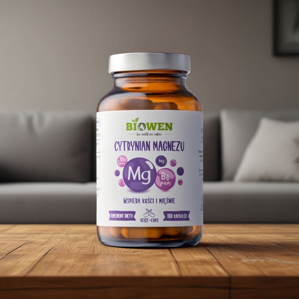 Cytrynian magnezu Biowen - Wsparcie układu nerwowego - 100 kapsułek