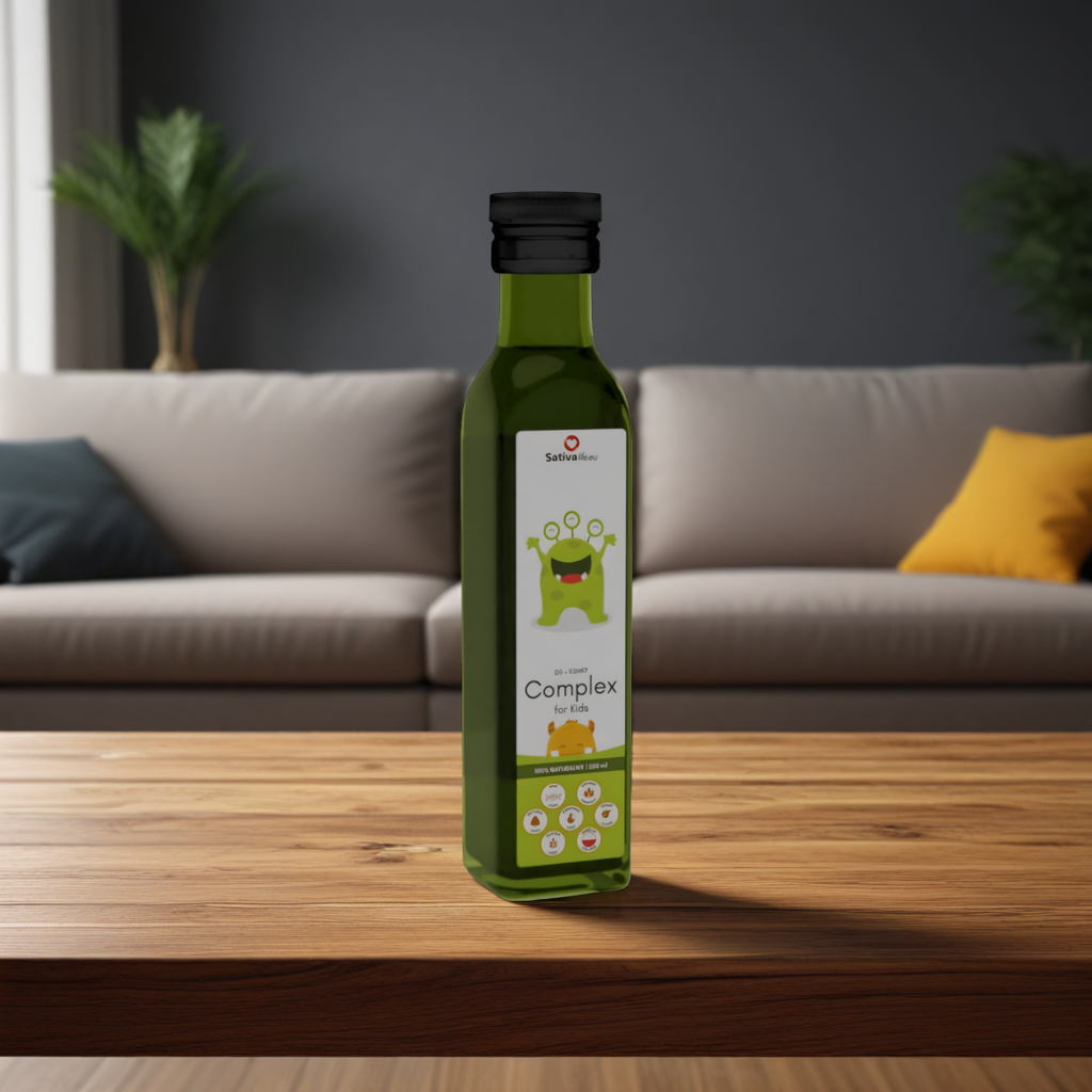 D3+K2MK7 Complex for Kids Sativa Life - Wsparcie zdrowia i rozwoju Twojego dziecka - 250 ml