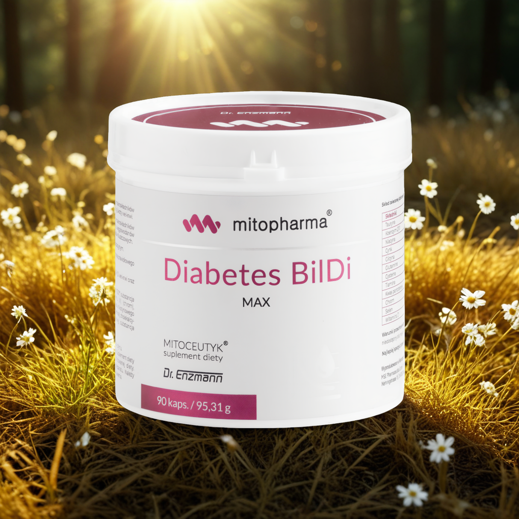 Diabetes BilDi Max MSE Mitopharma - Wsparcie dla osób z zaburzeniami gospodarki cukrowe - 90 kapsułek