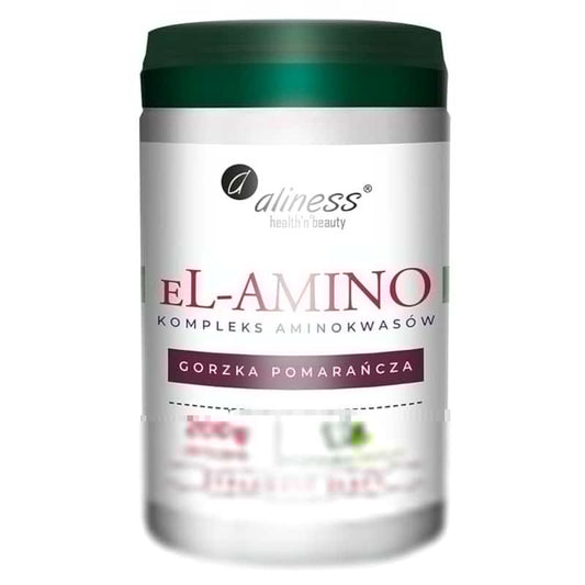 eL-Amino Kompleks aminokwasów Aliness Gorzka pomarańcza - 200 g proszek